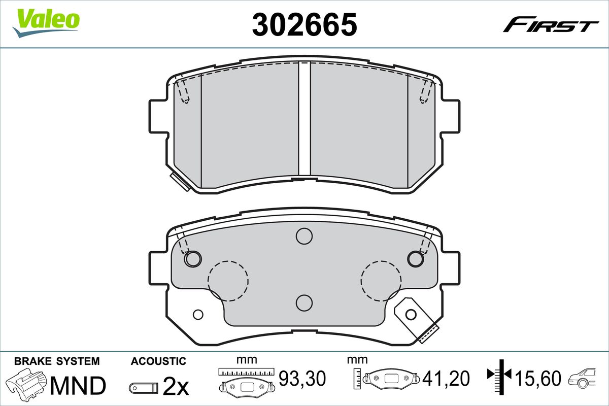 VALEO Fékbetét, mind 302665_VALEO